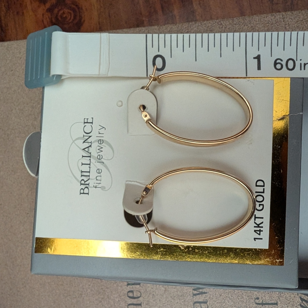 14K Gold Hoop Earrings - Picture 6 of 7
